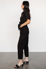 Dallas Button Up Jumpsuit | Black