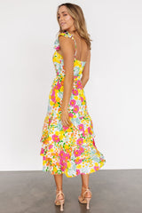 Dani Ruffle Tiered Midi Dress | Multi Floral