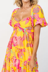 Darla Maxi Dress | Yellow + Pink Floral