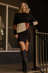 Dawson Knit Sweater | Black Multi