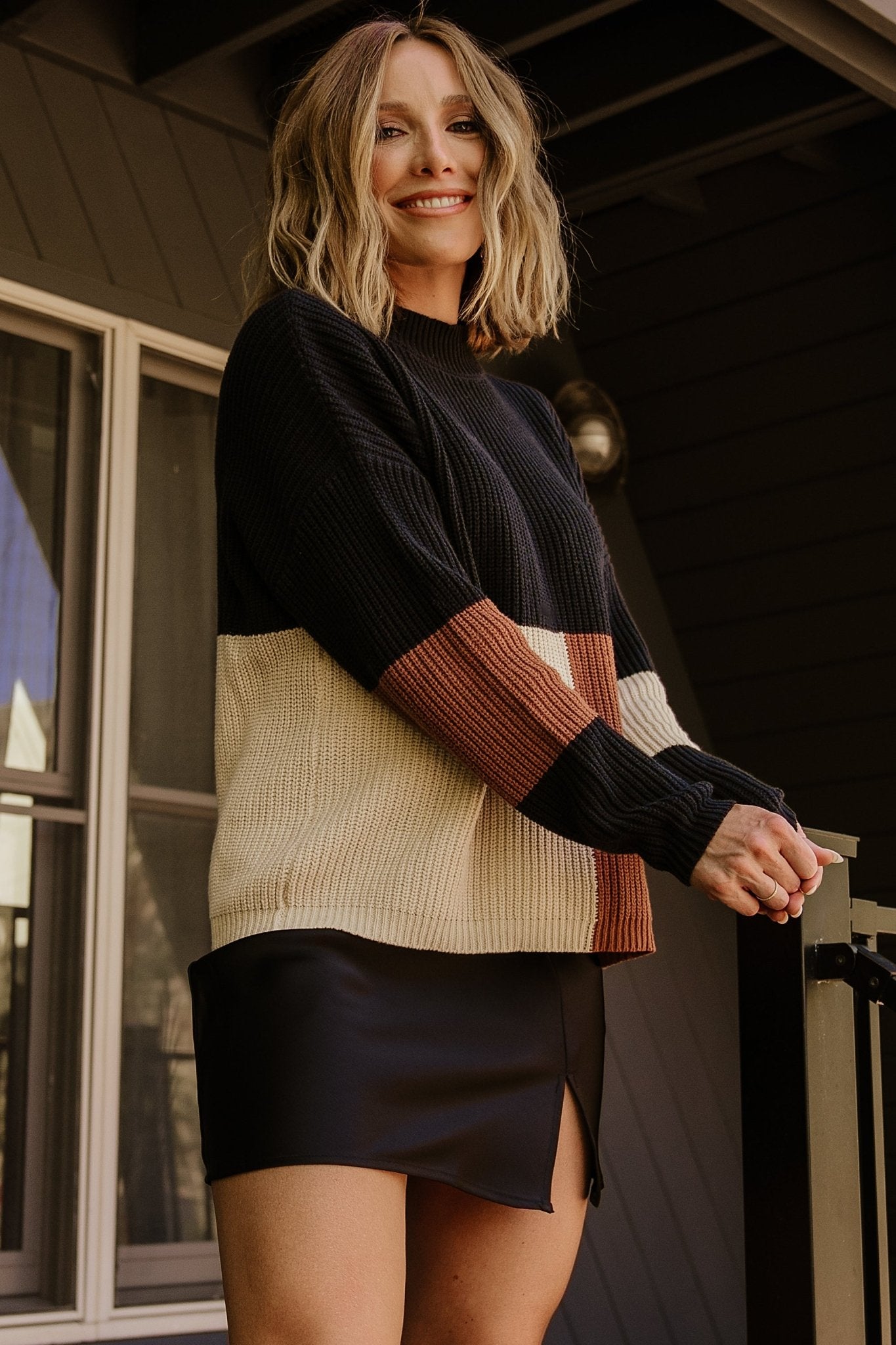 Dawson Knit Sweater | Black Multi