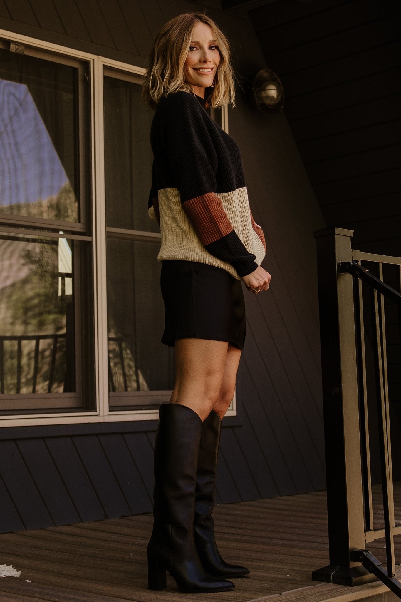 Dawson Knit Sweater | Black Multi