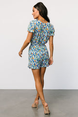 Daytona Romper | Blue + Green Multi