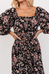 Della Dress | Black Multi Floral