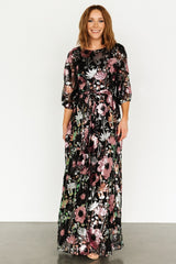 Destiny Sequin Maxi Dress | Black Multi