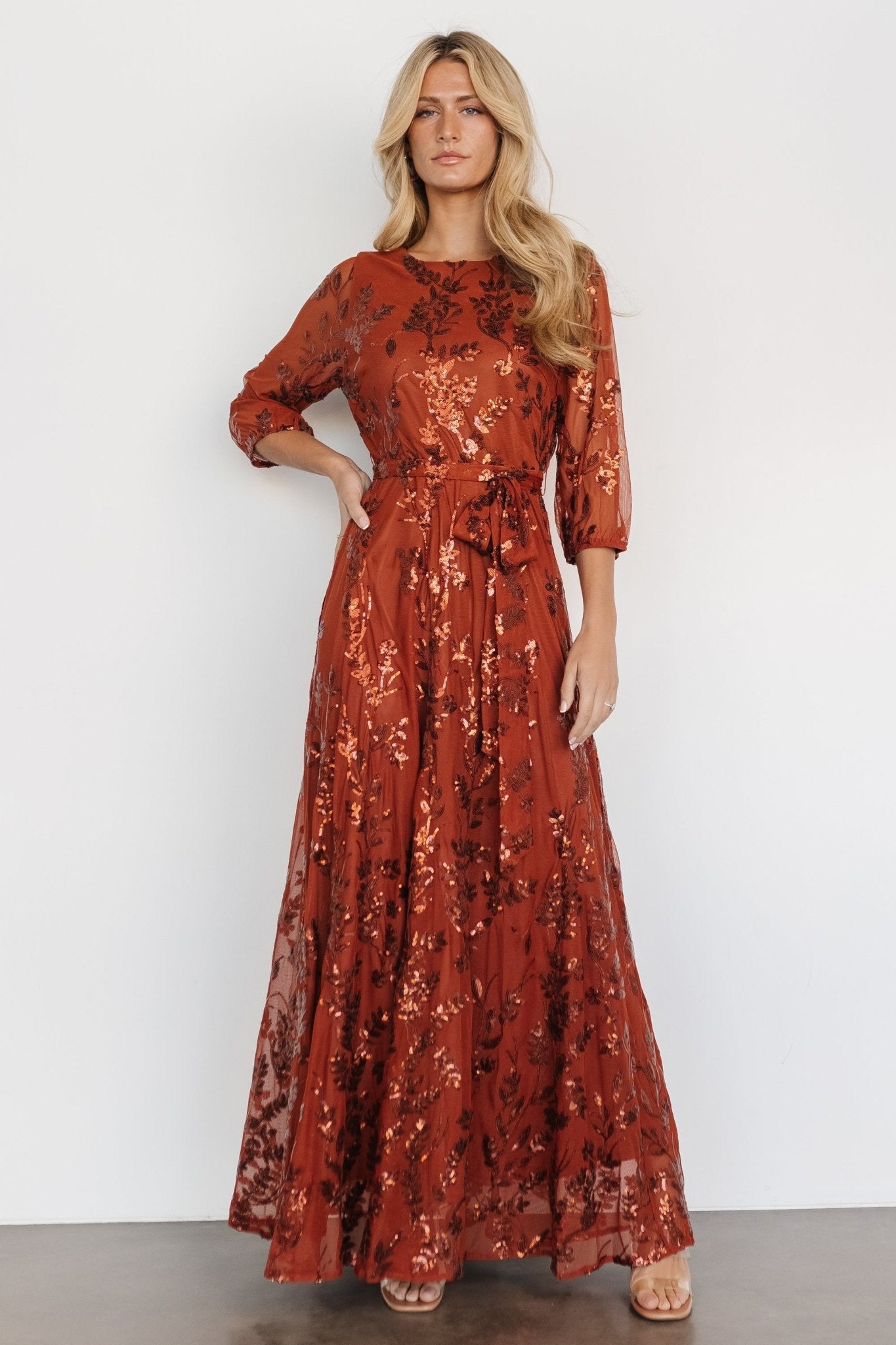 Destiny Sequin Maxi Dress | Cinnamon