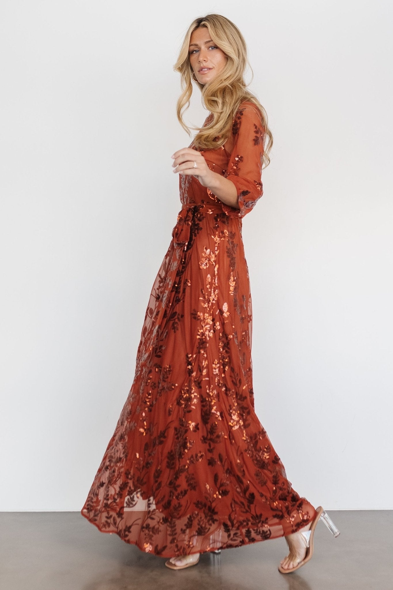 Destiny Sequin Maxi Dress | Cinnamon