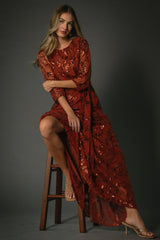 Destiny Sequin Maxi Dress | Cinnamon