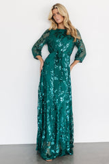 Destiny Sequin Maxi Dress | Emerald