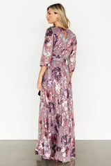 Destiny Sequin Maxi Dress | Lilac Floral