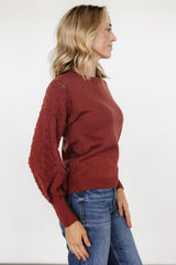Devri Pointelle Sweater | Rust