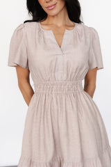 Dita Short Dress | Natural