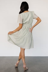 Dita Short Dress | Sage