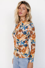 Dom Sheer Top | Taupe Multi