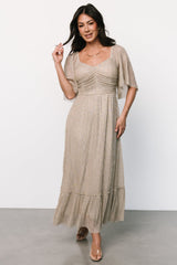 Elea Shimmer Dress | Champagne