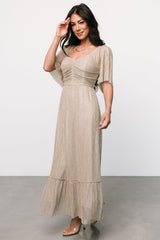 Elea Shimmer Dress | Champagne