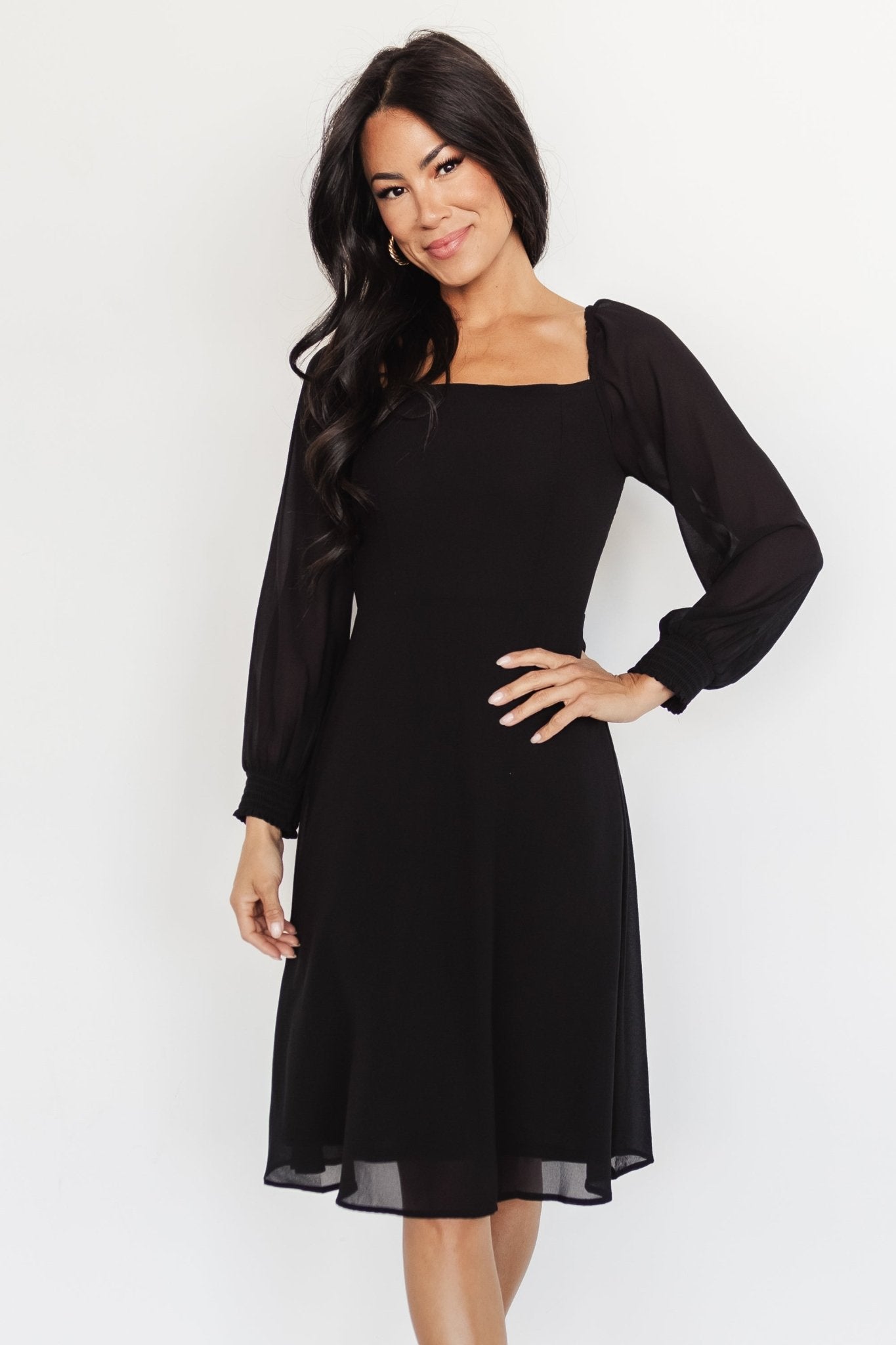 Elise Short Dress | Black