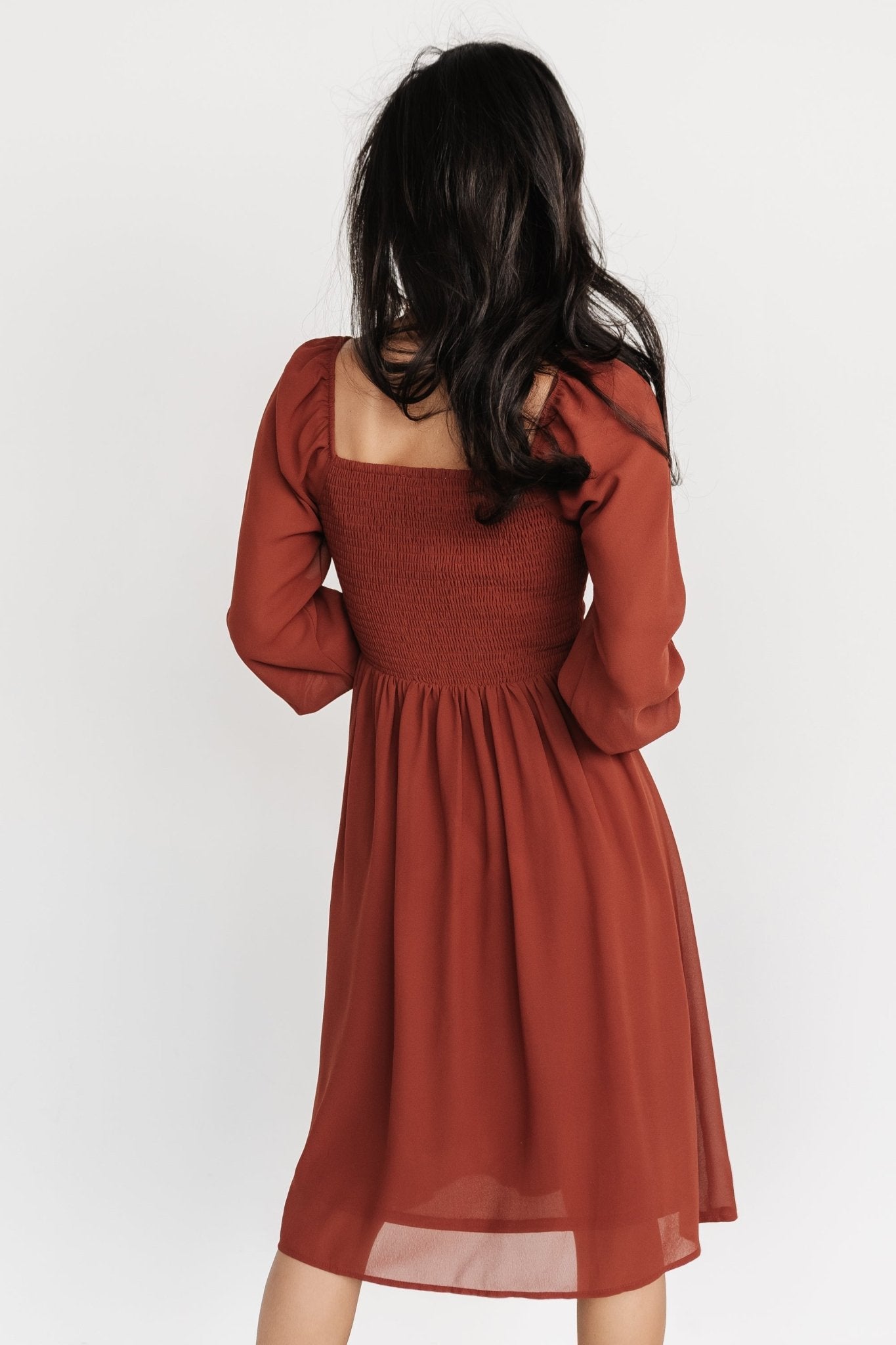 Elise Short Dress | Cinnamon