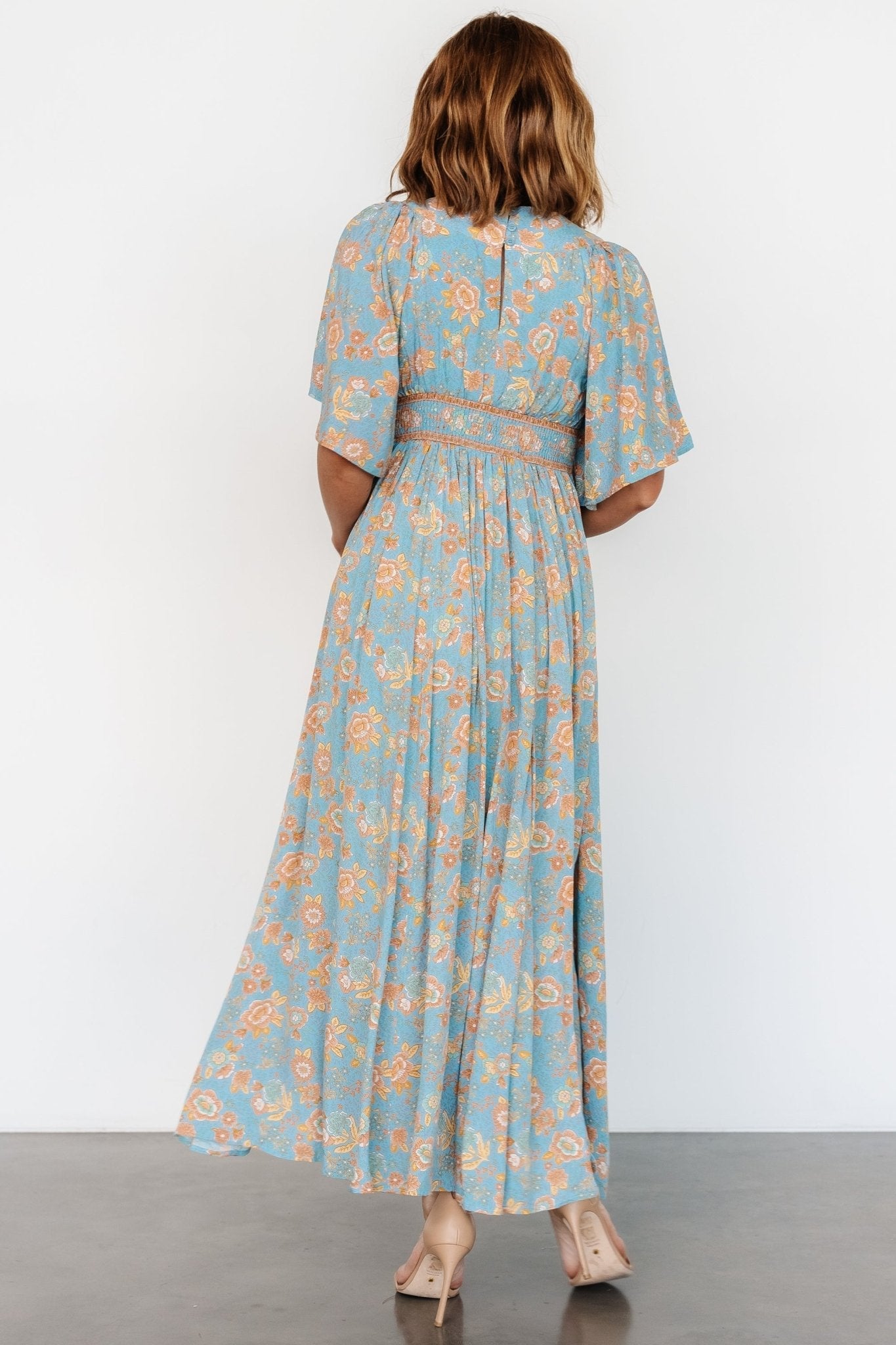 Elissa Maxi Dress | Dusty Blue Floral
