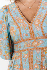 Elissa Maxi Dress | Dusty Blue Floral