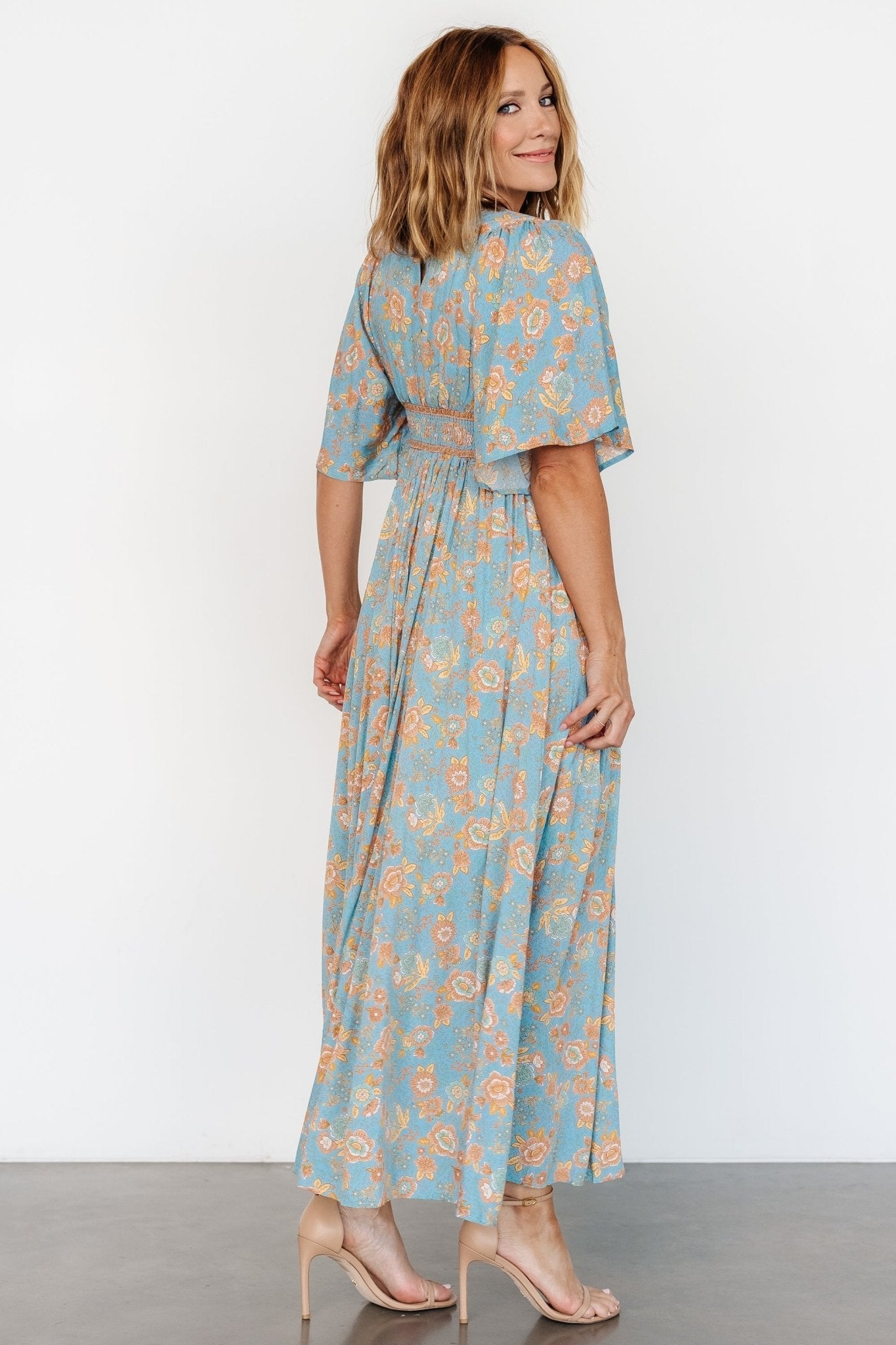 Elissa Maxi Dress | Dusty Blue Floral