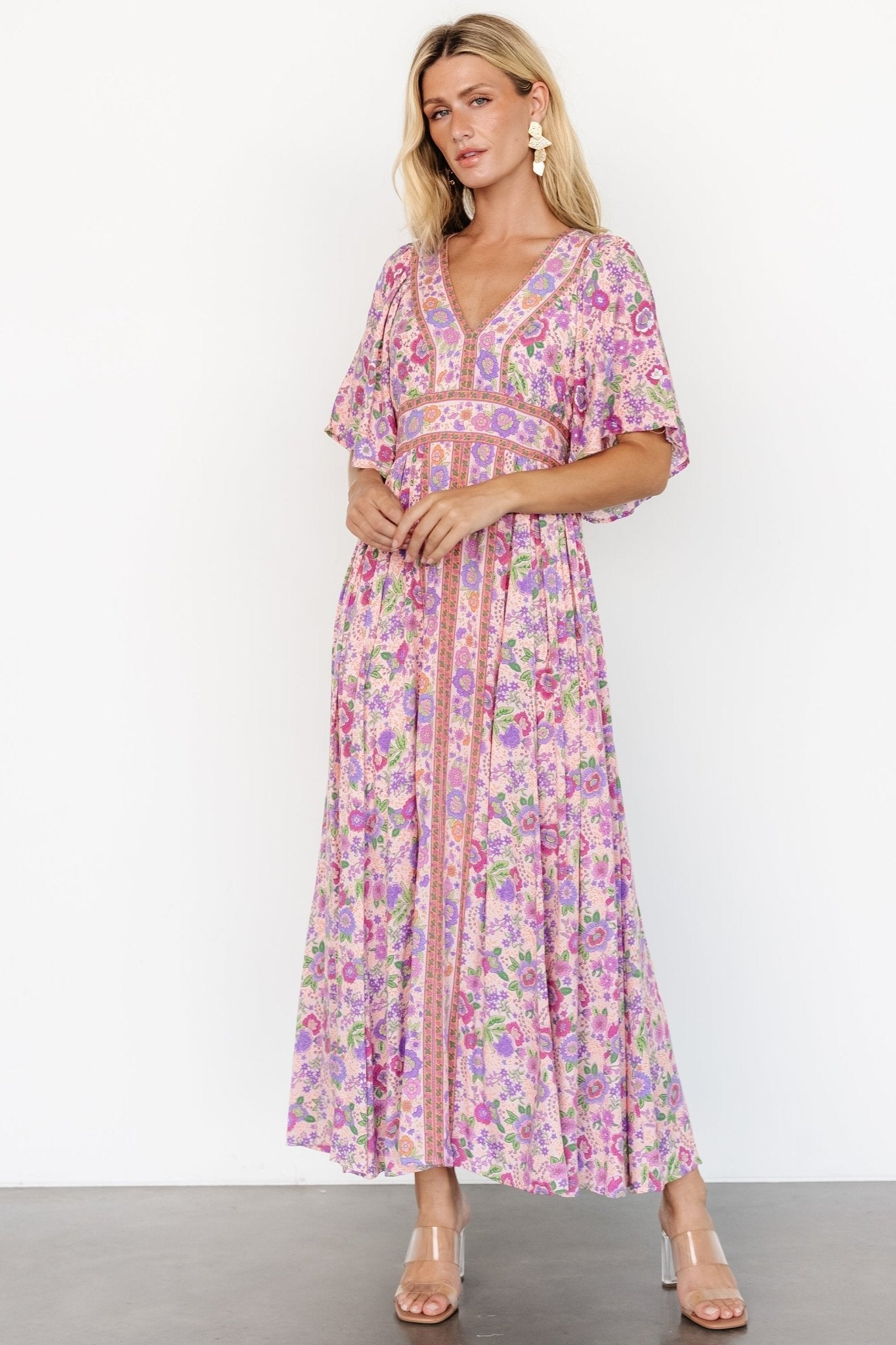 Elissa Maxi Dress | Pink Multi Floral