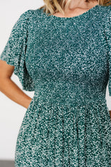 Eliza Maxi Dress | Green Print
