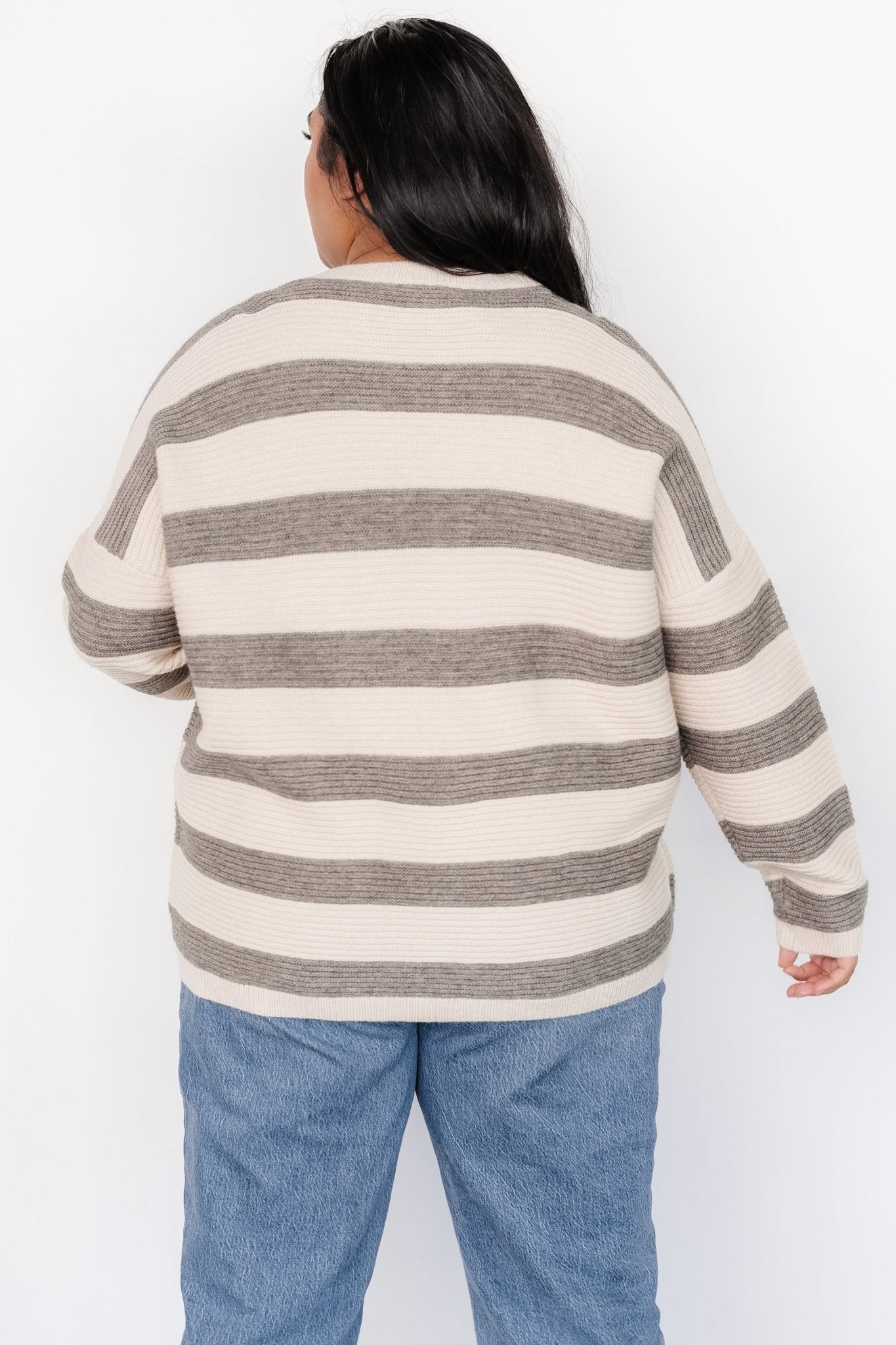 Ellington Knit Sweater | Cream + Gray