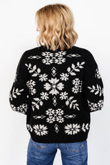 Elsa Sweater | Black + Off White