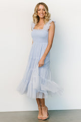 Emma Smocked Tulle Dress | Light Blue