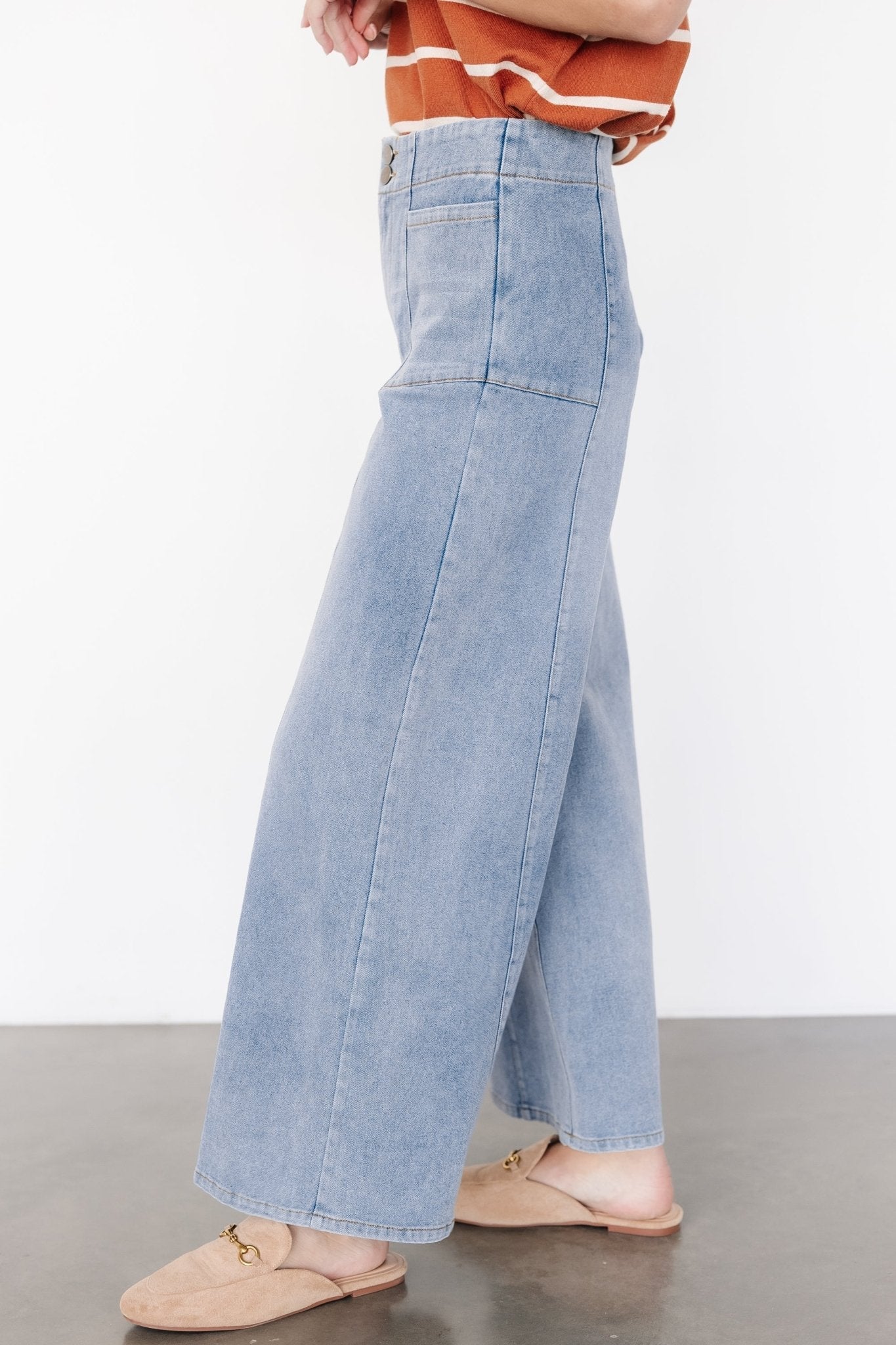 Emmi Mid Rise Wide Leg Jeans | Medium Wash