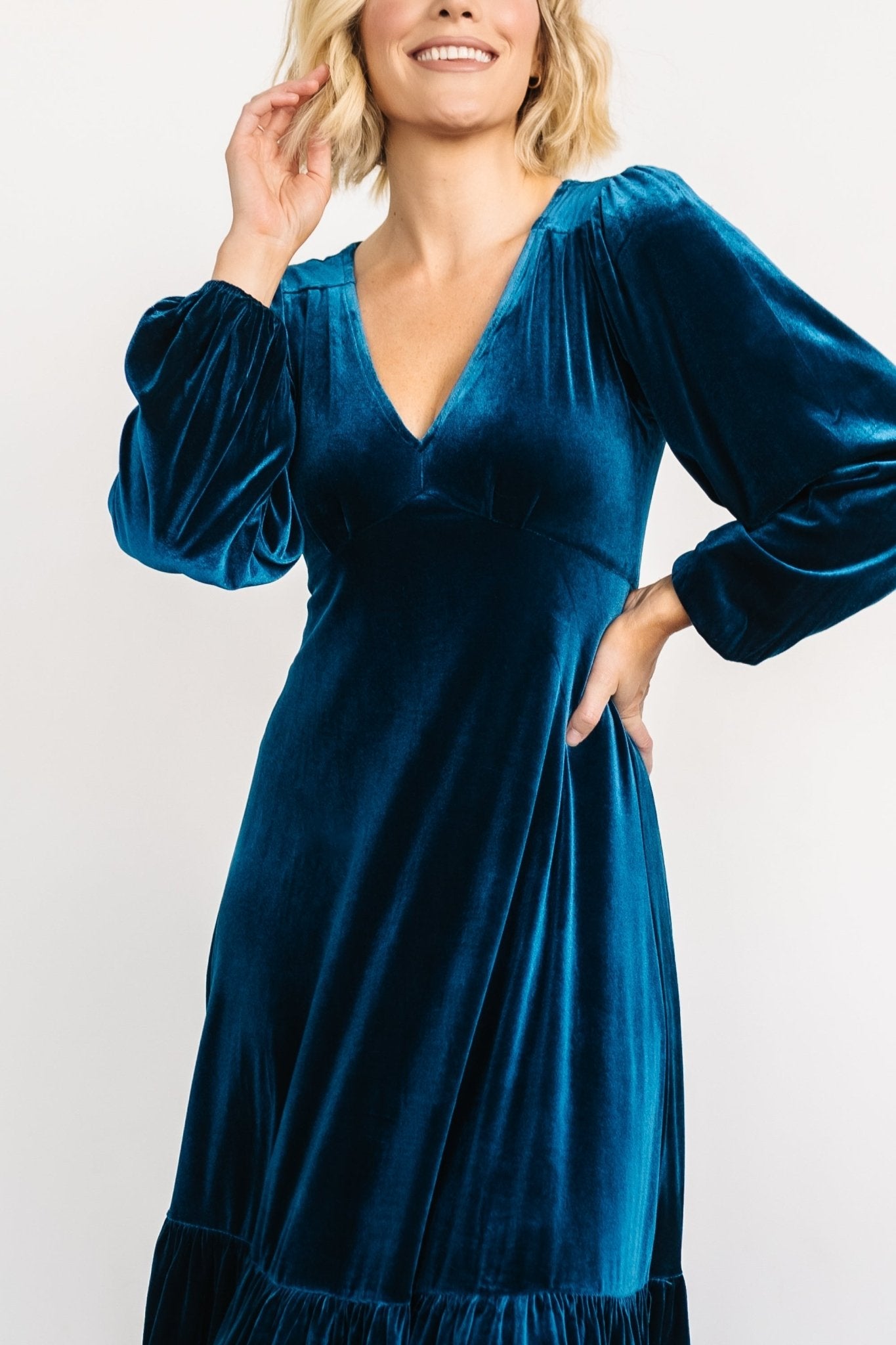 Erika Velvet Maxi Dress | Sapphire