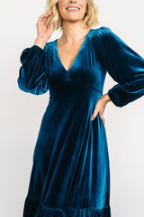 Erika Velvet Maxi Dress | Sapphire