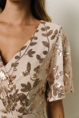 Esme Sequin Dress | Rose Gold