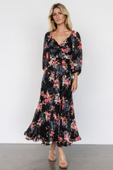 Estefania Maxi Dress | Black Floral