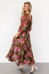 Estefania Maxi Dress | Brown Floral