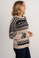 Eugene Sweater | Taupe + Navy