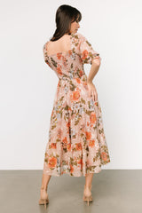 Fabian Jacquard Midi Dress | Dusty Mauve Multi