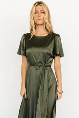 Fabric Swatch - Agnes Satin | Juniper