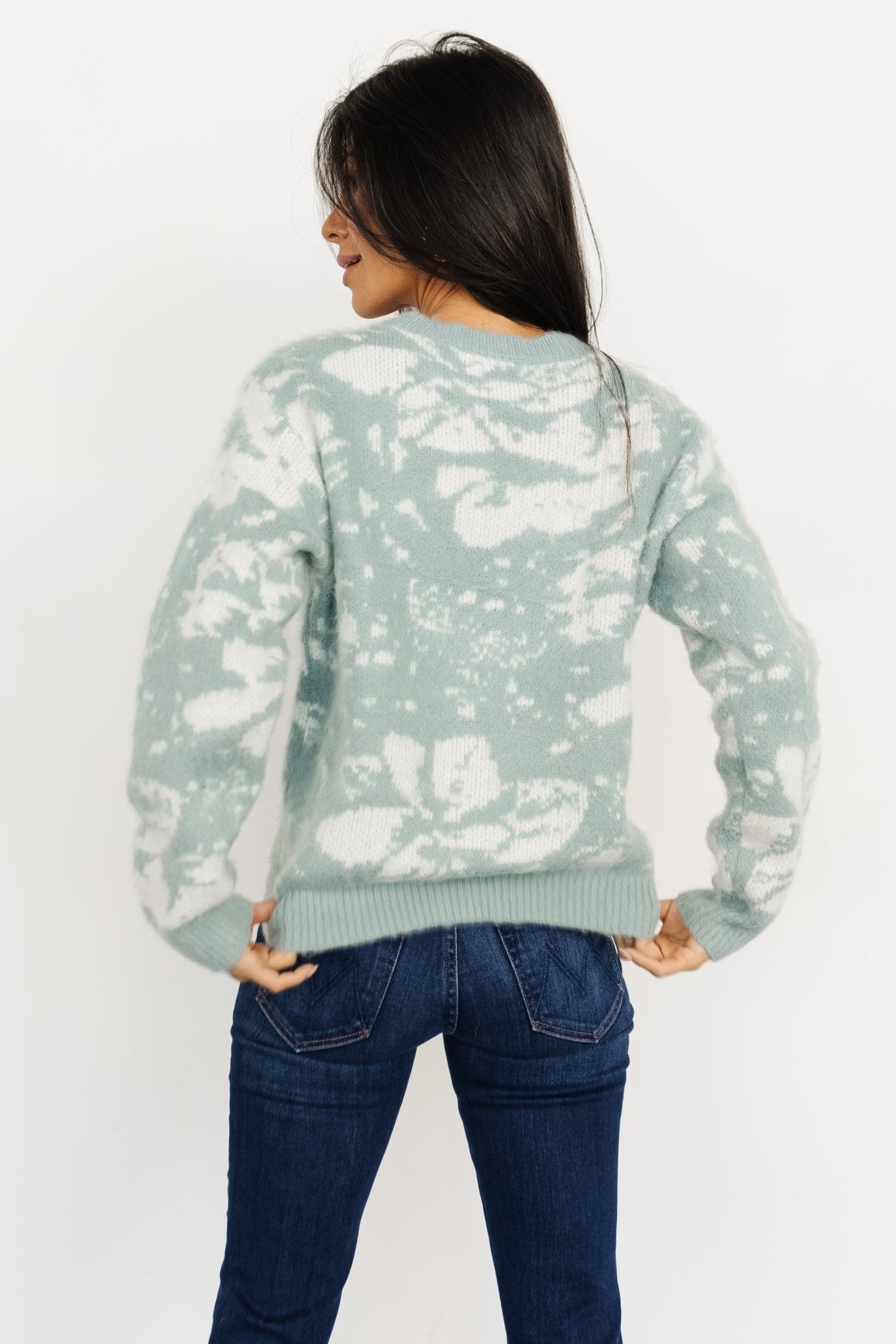Fairbanks Sweater | Blue Sage Print