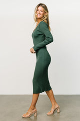 Fairmount Ribbed Midi Dress | Green