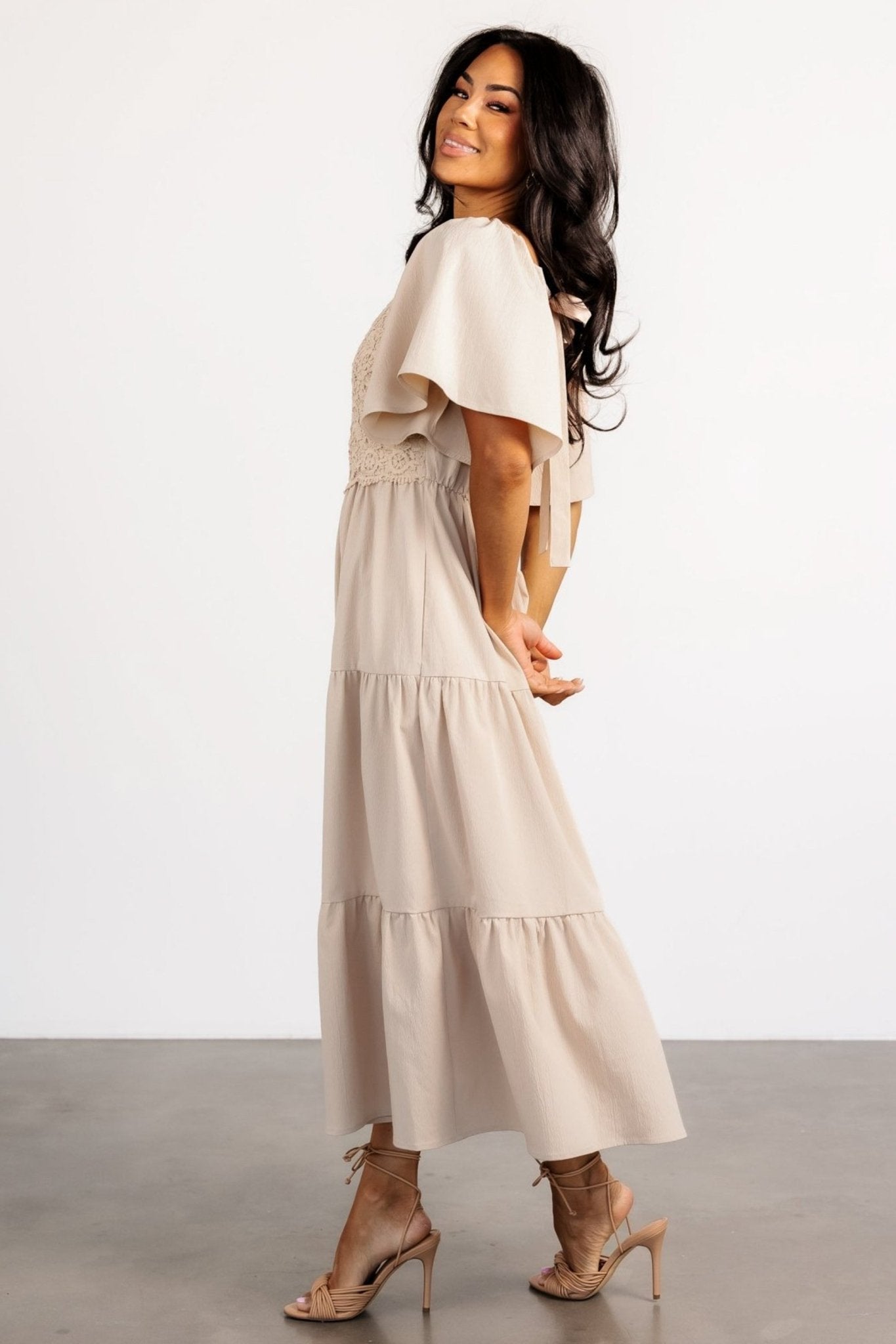 Fauna Lace Top Dress | Natural