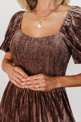 Fay Velvet Midi Dress | Cocoa