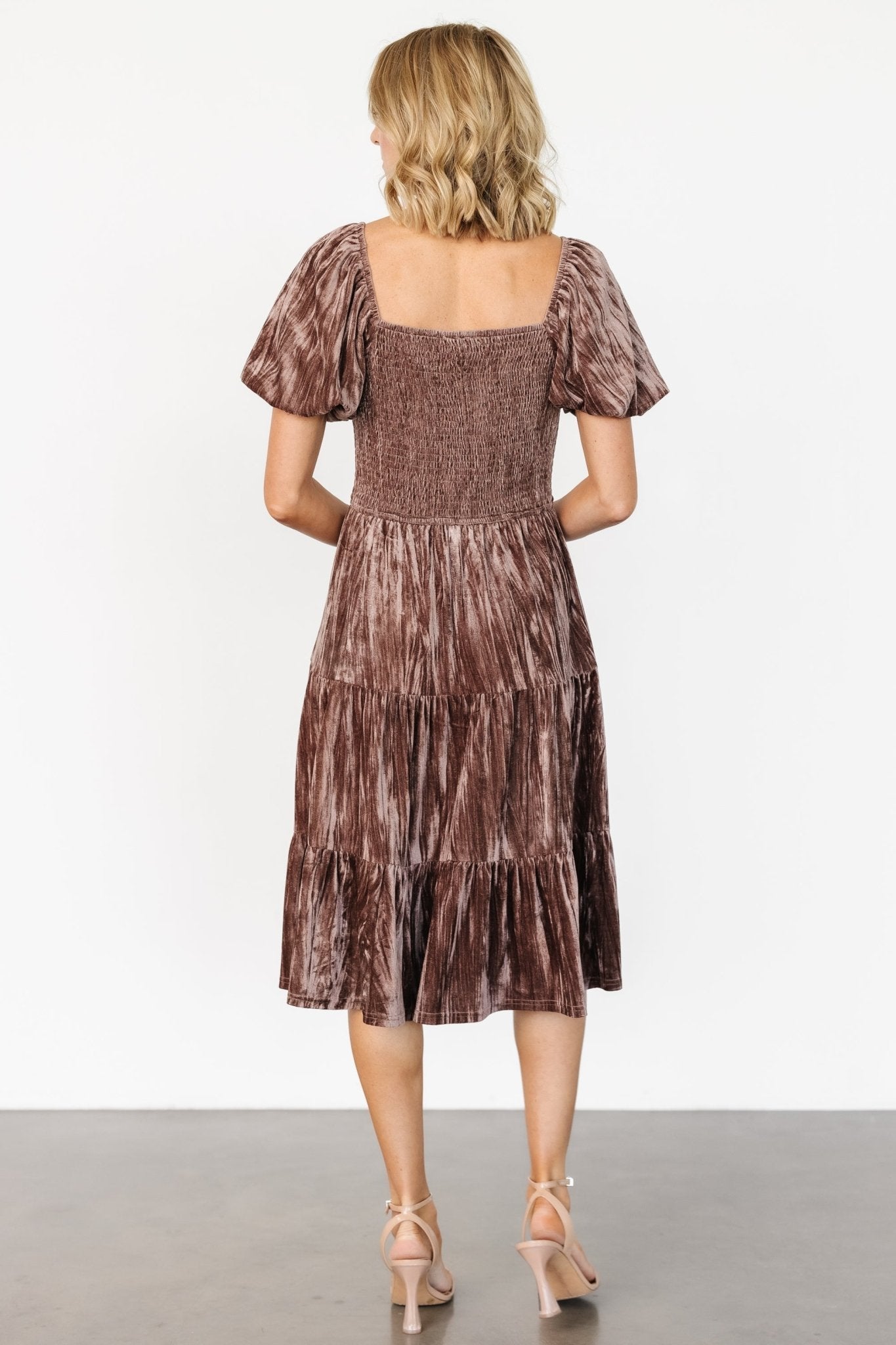 Fay Velvet Midi Dress | Cocoa