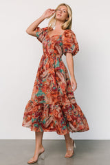 Ferentino Puff Sleeve Dress | Multi