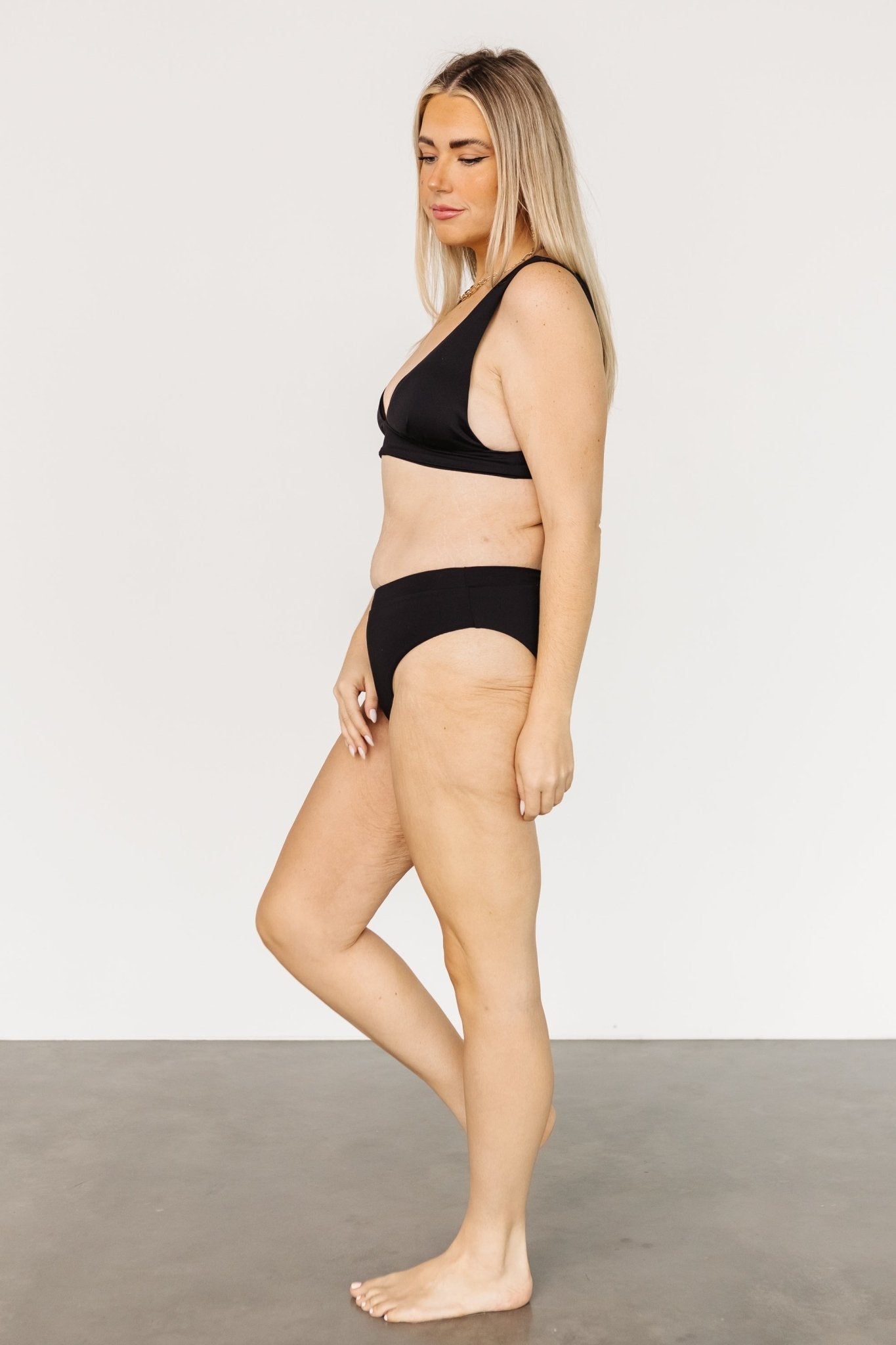 Formentera High Waist Bikini Bottom | Black