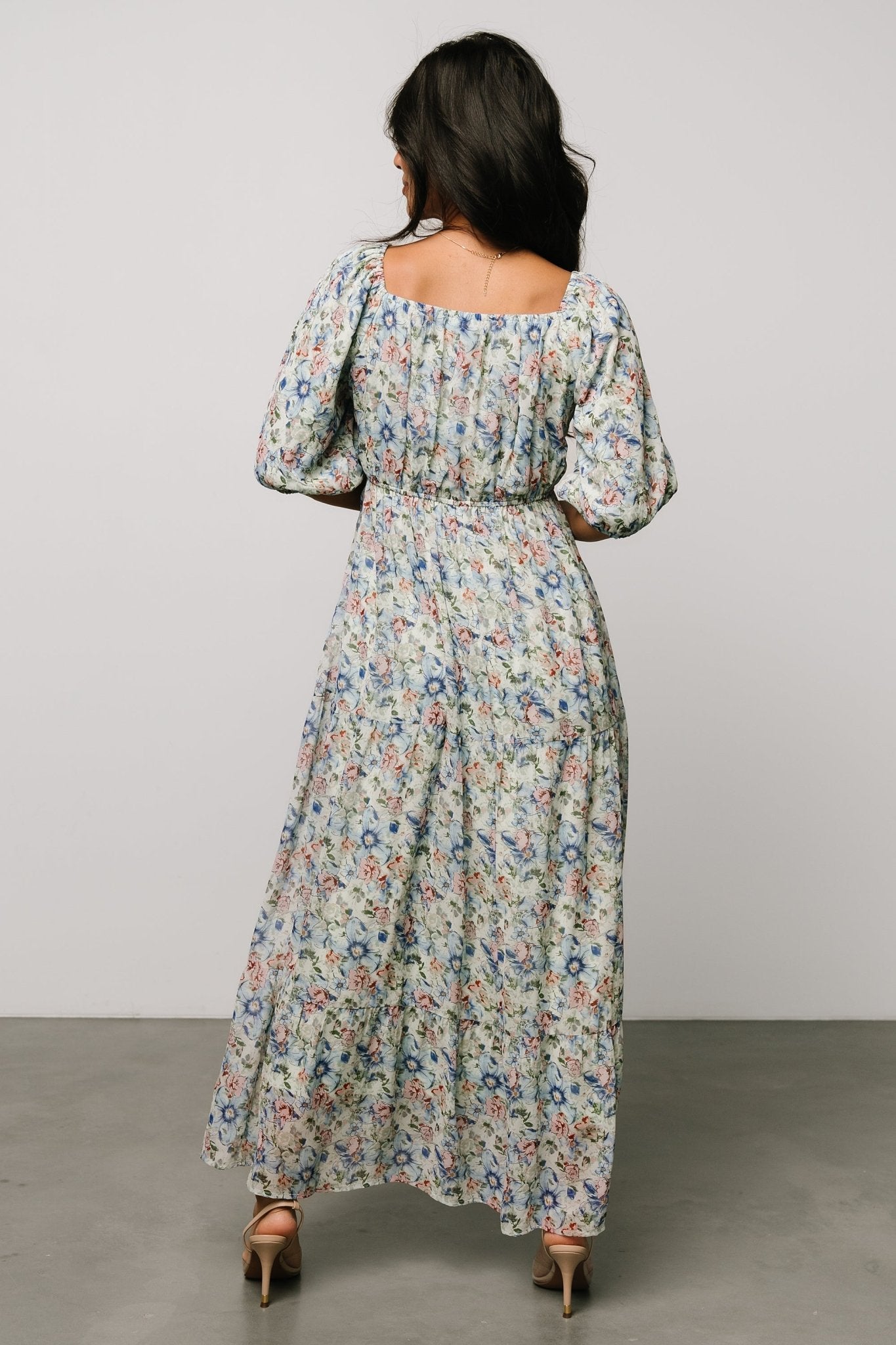 Ginny Maxi Dress | Light Green Floral
