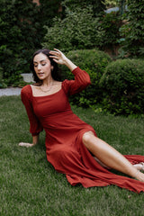 Giselle Maxi Dress | Brick