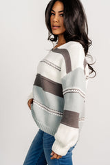 Glasgow Knit Sweater | Ivory Stripe