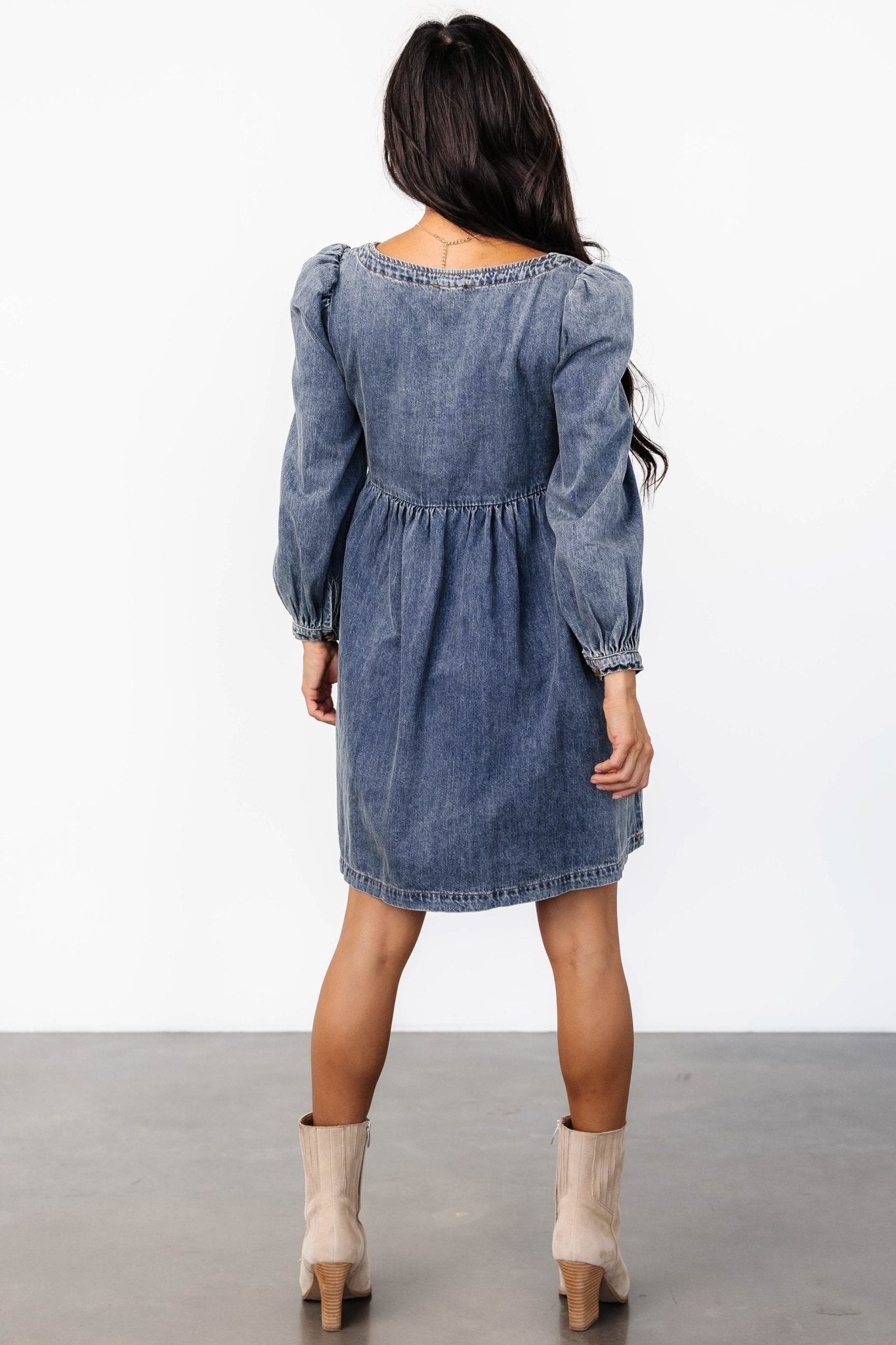 Gretchen Denim Short Dress | Blue